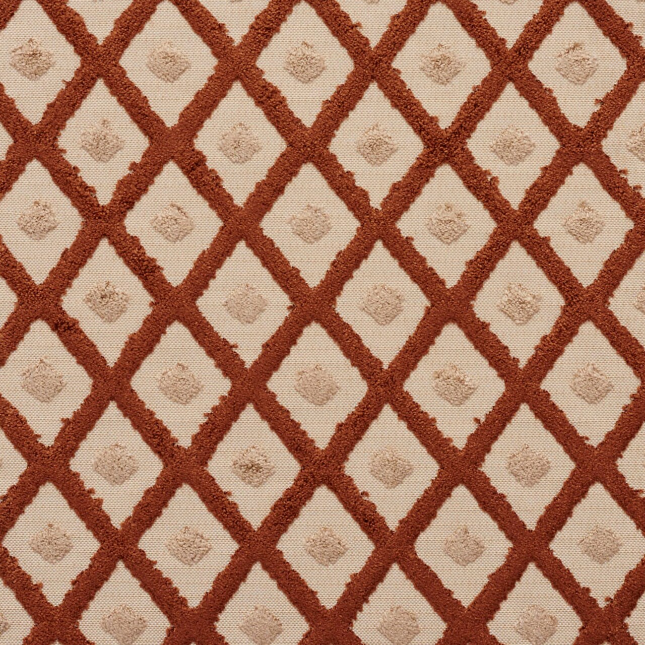 Upholstery Fabric - Beige/Tan/Taupe, Brown Diamond, Small Scale Upholstery Fabric 54 Inches"
